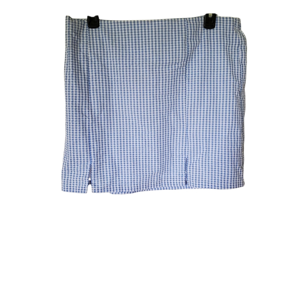 2 Piece S 4/6 Gingham Blue Skirt Set New - Picture 4 of 9